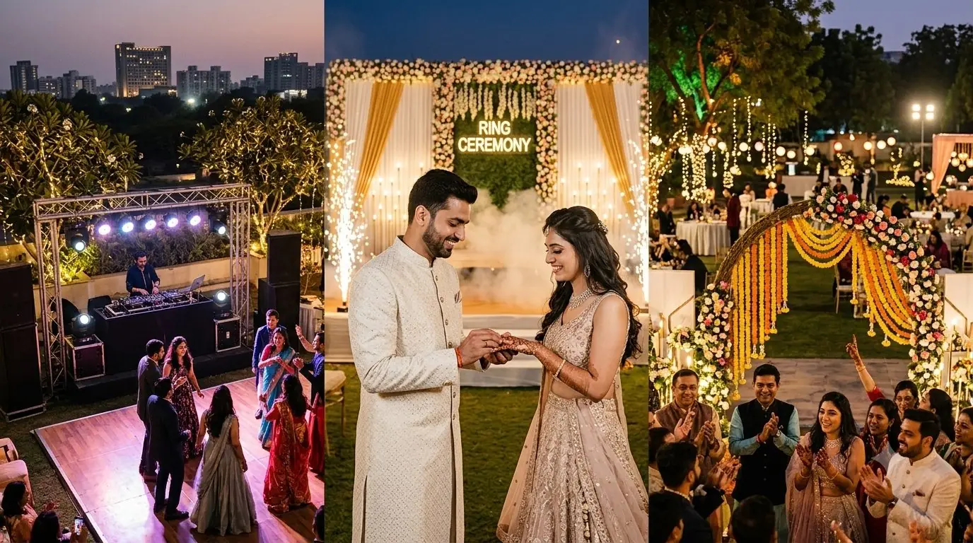 Wedding event management in Ahmedabad by Event 1O1 — bride and groom celebration